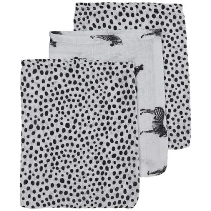 Meyco | hydrofiele washandjes zebra 3-delig