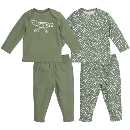 Meyco | pyjama 2-pack cheetah forest green