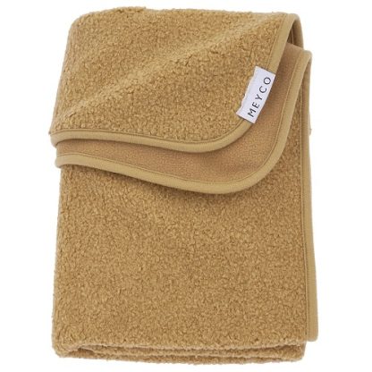 Meyco | reisdeken bouclé toffee