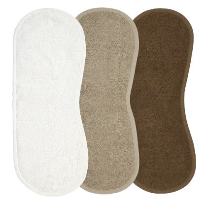 Meyco | badstof spuugdoek schoudermodel taupe 3-pack