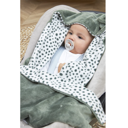 Meyco | wikkeldeken cheetah fleece forest green - Afbeelding 3