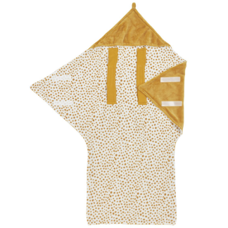 Meyco | wikkeldeken cheetah fleece honey gold