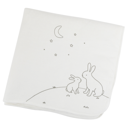 Natubini | babydeken konijn wit - Afbeelding 2