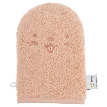 Nifty washandje bever roze