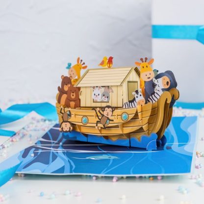 Papercrush pop-up kaart Ark van Noach sfeerfoto