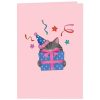 Papercrush pop-up kaart verjaardagskat voorkant van kaart