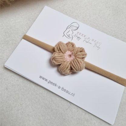 Peek-a-Beau haarband Beau bruin roze