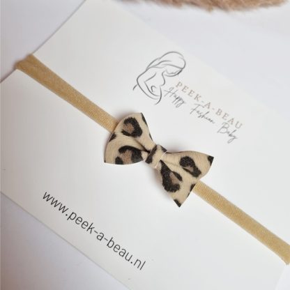 Peek-a-Beau haarband Rosie panter beige