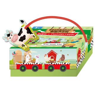 Lantaarn | puzzeltrein boerderijdieren 3+