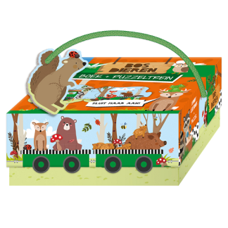 Lantaarn | puzzeltrein bosdieren 3+
