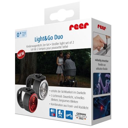 Reer | Light&Go kinderwagen verlichting set van 2 - Afbeelding 2