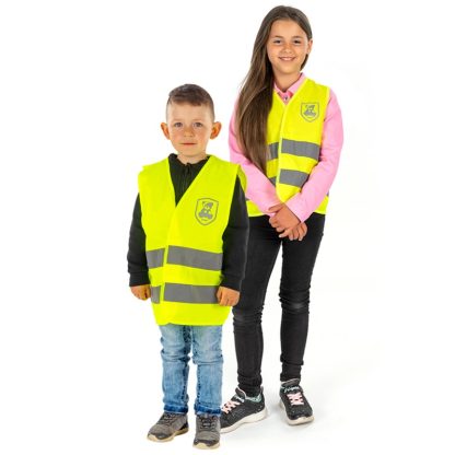 Reer reflecterend veiligheidsvest maat 80-104 met kinderen