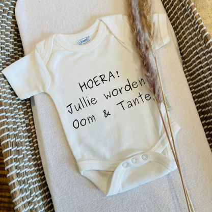 Bibi Kidz | romper hoera jullie worden oom & tante
