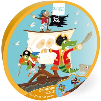 Scratch Europe | contourpuzzel piraat 3+