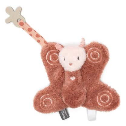 Snoozebaby knuffeldoekje vlinder Bella dusty rose