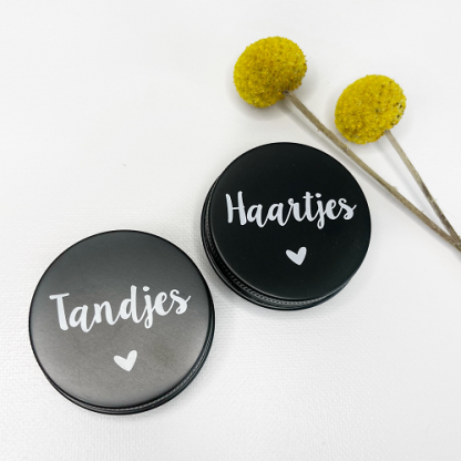 Sproetiz | haarlokdoosje hart zwart - Afbeelding 2