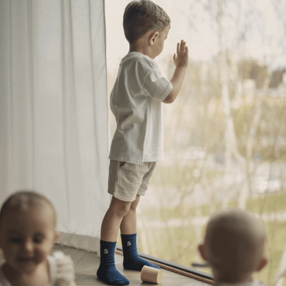 Stuckies | sokken anti-slip 3-pack donkerblauw - Afbeelding 5