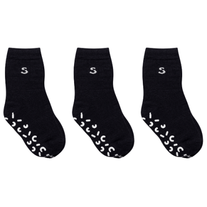 Stuckies | sokken anti-slip 3-pack zwart - Afbeelding 2