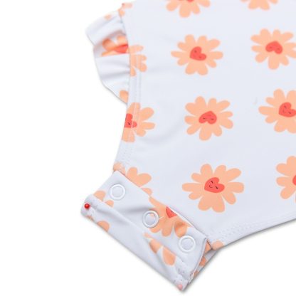 Swim Essentials badpak floral love met drukknoopjes
