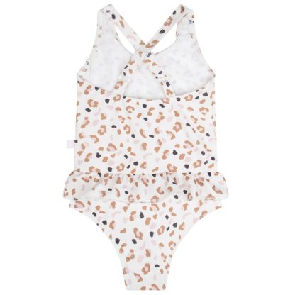 Swim Essentials badpak leopard kaki achterkant