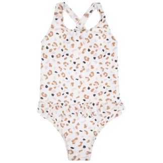 Swim Essentials badpak leopard kaki voorkant