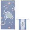 Swim Essentials strandlaken microvezel schildpad handdoek met opbergzakje