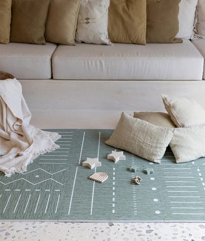 Toddlekind foam speelmat Berber moss sfeerfoto mat met speelgoed