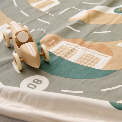 Toddlekind interactieve speelmat met opbergzak desert city sfeerfoto met auto