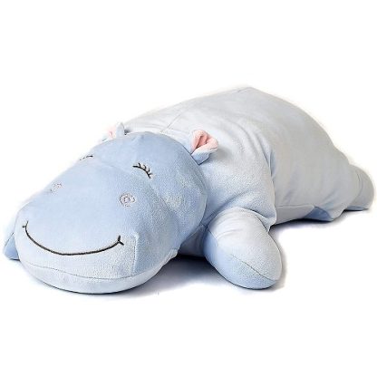 Uni-Toys | knuffel/kussen nijlpaard blauw 56 cm - Afbeelding 2