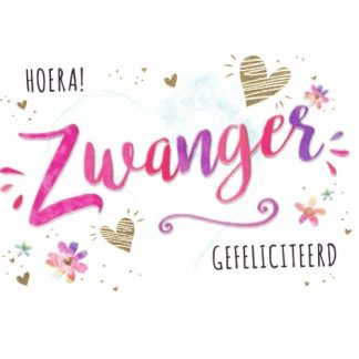 Artige | wenskaart hoera zwanger